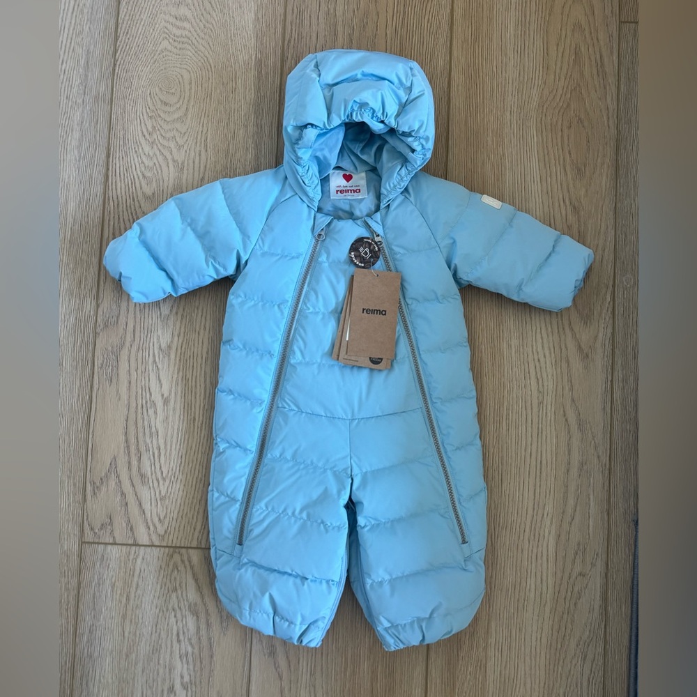 Reima Blue Infant Puffer Snowsuit